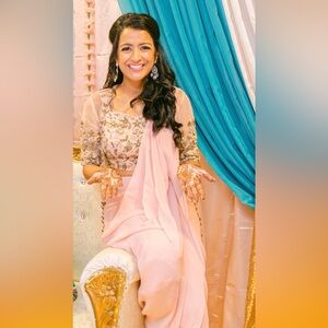 Pink Indian fushion outfit